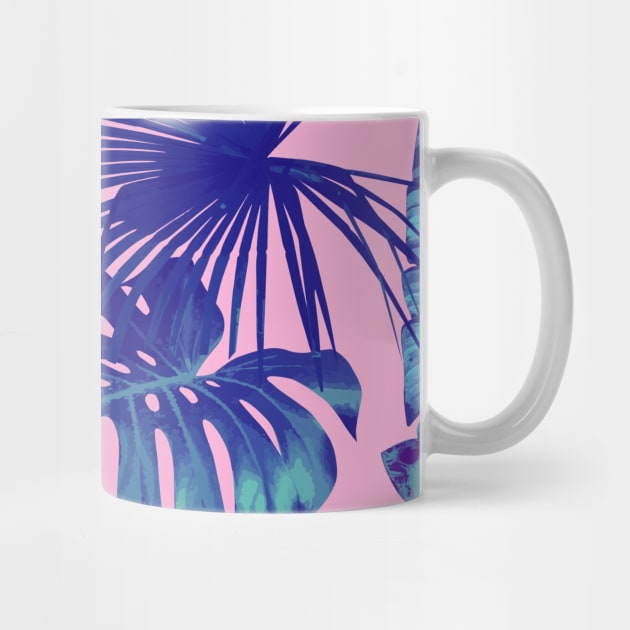 Pink Tropical Palm Leaf Print by NewburyBoutique